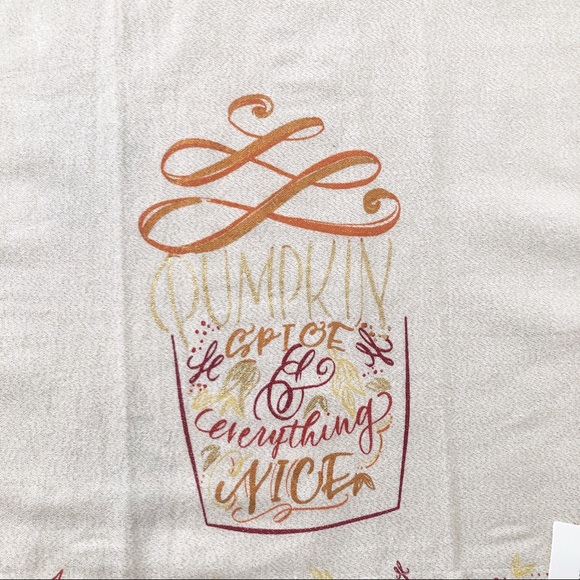 Anthropologie pumpkin spice shimmer dish towel - Picture 4 of 8